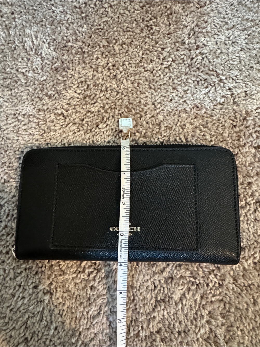 Coach Black Zip-Around Wallet with Front Card Pocket - Picture 5 of 5